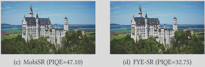 FYE-SR comparison: MobiSR, FYE-SR